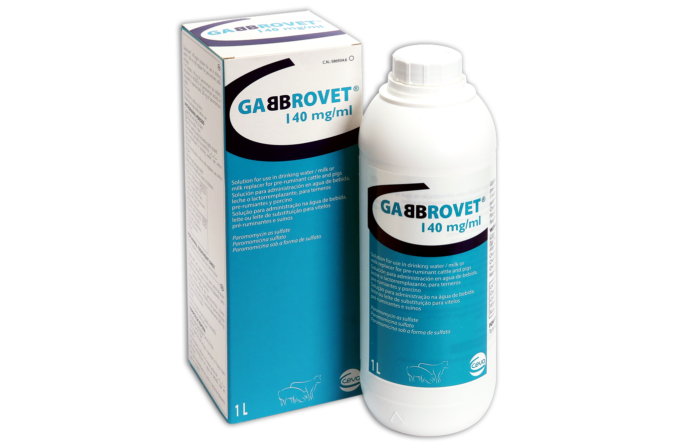 Gabbrovet solution box and bottle